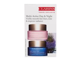 Veido odos priežiūros rinkinys Clarins - Multi-Active Partners: dieninis kremas, 50 ml + naktinis kremas, 50 ml