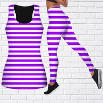 Black Stripe Print jogos apranga moterims Madinga treniruotė Antblauzdžiai Fitnesas Sportas Kasdieninės jogos kelnės 7XL juoda