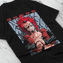Vasarinis Eijiro Kirishima Herojus Marškinėliai Boku No Hero Bakugo Unisex Grafiniai Marškinėliai Per dydį Marškinėliai Moteriški Drabužiai M