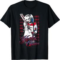 Harley Quinn Šikšnosparnio Marškinėliai S juoda