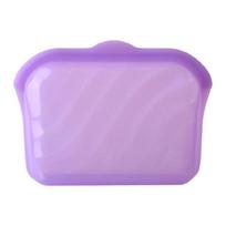 Food Grade Silicone Snacks Bags Reusable Lunch Containers Microwave Freezer Safe Sustainable Kitchen Storage M violetinė