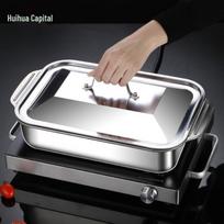 HUIHUADU Stainless Steel Rectangular Roasting & Baking Pan (2-Pack)