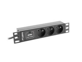 Lanberg 10" 1U 10A 2m 3x PL juodas rack PDU C14