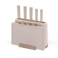 Maestro MR-1412-BEIGE peilių rinkinys su blokeliu + pjaustymo lentos rinkinys, smėlio spalvos