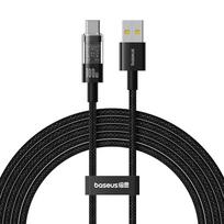 Baseus Gem USB A į USB C greitojo įkrovimo kabelis 2 m 100 W Juoda