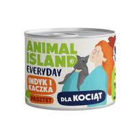ANIMAL ISLAND Kasdieniai kalakutiena ir antis kačiukams - šlapias kačių maistas - 185g