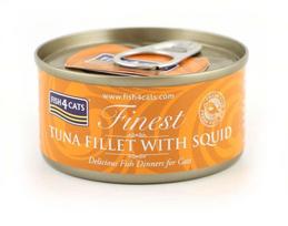 FISH4CATS Tunų filė su kalmarais - šlapias kačių maistas - 70g