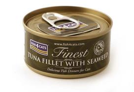 FISH4CATS Tunų filė su jūros dumblių - šlapias kačių maistas - 70g