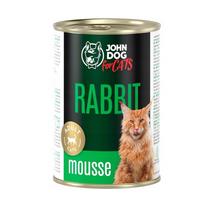 JOHN DOG Katėms su triušiu Mousse - šlapias kačių maistas - 400g