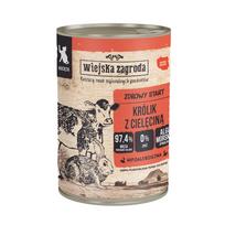WIEJSKA ZAGRODA Triušis su veršiena kačiukams - šlapias kačių maistas - 400g