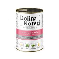 DOLINA NOTECI Premium turtingas veršiena su žaliais žirniais - drėgnas ėdalas šunims - 400g