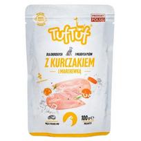 TUF TUF su vištiena ir morkomis - drėgnas ėdalas šunims - 100g