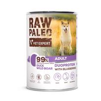 RAW PALEO Dviejų baltymų ėdalas su antis ir šernu suaugusiems šunims - 400g