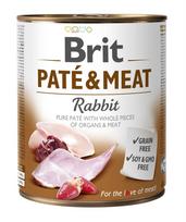BRIT PATÉ & MEAT Šlapias maistas šunims su triušiu - 800g