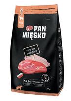 PAN MIĘSKO Veal with turkey XS - sausas maistas šunims - 20kg
