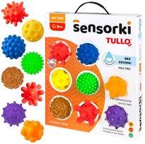 Sensoriniai kamuoliukai be skylučių TULLO, 8 vnt.
