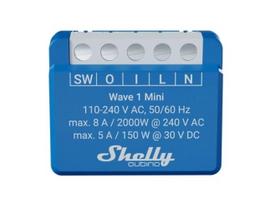 Shelly Qubino Wave 1 Mini LR Išmanusis jungiklis Z-Wave Mėlyna