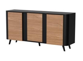 Cama VOLARE juoda ir riešutmedžio komoda