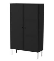 Cama Vitrina PALAZZO BIS 100x39x166 matinės juodos spalvos