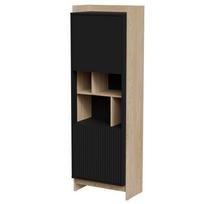 Cama PORTO 59x38x180 vitrina ąžuolas/juoda