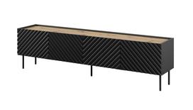 4D RTV spinta ONDA 200x40x35-54 juoda (pastatoma arba montuojama ant sienos)