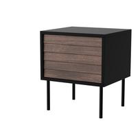 Cama CORTINA naktinis staliukas, 2 vnt. Juodas/Riešutas