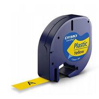 Dymo LetraTAG Tape 12mm x4m black on yellow