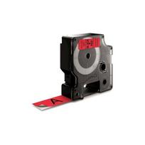 Dymo D1 Tape 19mm x7m black on red