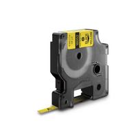 Dymo RhinoPRO Tape 6mm x1.5m black on yellow