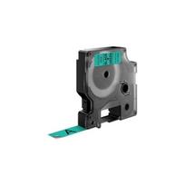 Dymo D1 Tape 12mm x7m black on green