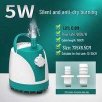 SQG Silent Aquarium Submersible Pump - Compact Bottom-Suction Water Circulation Filter