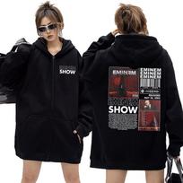 Rap Eminem The Eminem Show Albumo Spausdinimo Užtraukiama Hoodija Vyrams Moterims Hip Hop Laisvalaikio Užtraukiama Striukė Megztinis Vyriškas Dydžio Oversized Gatvės Apranga S raudona