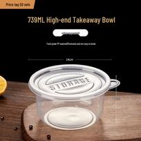 Disposable Round Meal Prep Containers with Cutlery