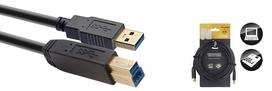 USB 3.0 kabelis A/B (m/m) Stagg NCC5U3AU3B, 5 m