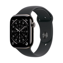 Apple Watch Series 11 (2025) 5G 46mm Slate Titanium Case with Black Sports Band M/L