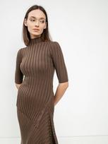 Calvin Klein Moteriškas megztinis su vilna, ASYMMETRIC KNIT SWEATER