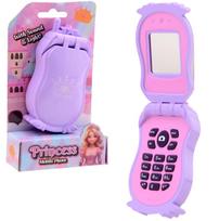 Žaislinis atverčiamas telefonas su garsais, violetinis