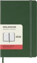 Moleskine Moleskine 2026 12M P dienos kalendorius, kietu viršeliu, žalias