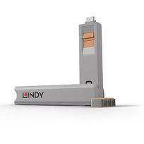 Lindy USB PORT TYPE-C BLOCKER 4PACK/ORANGE 40428