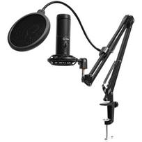 LORGAR Voicer 931, Gaming Microphone, Black, USB condenser microphone with boom arm stand, pop filter, tripod stand. including 1* microphone, 1*Boom Arm Stand with C-clamp, 1*shock mount, 1*pop filter, 1*windscreen cap, 1*2.5m type-C USB cable, 1* Extra tripod