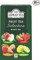 "Ahmad Tea" - Vaisių arbatos pasirinkimas - Vaisių arbatos asorti - obuolių, persikų ir pasiflorų, braškių, citrinų ir laimų - atskirai supakuota ir aromatingai uždaryta - 20 arbatos maišelių su juostele