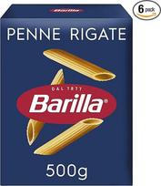 "Barilla Pasta Classic Penne Rigate n.73", pagaminti iš aukštos kokybės kietųjų kviečių, visada al Dente (1 x 500 g) (6 vnt.)