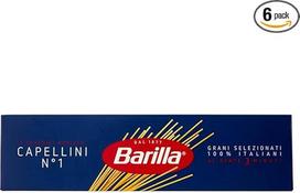 "Barilla" makaronai "Classic Capellini n.1", pagaminti iš aukštos kokybės kietųjų kviečių, visada Al Dente, 500 g (6 vnt.)