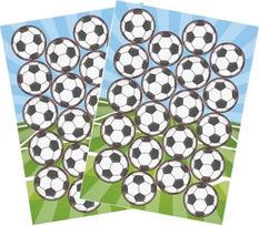 "Dekora", "Mini Football" vaflinis popierius Valgomi keksiukų keksiukų ir sausainių papuošimai Puikiai tinka vaikų gimtadienio vakarėliams Sporto ir futbolo vakarėliams 2 lapai apvalūs 3,4 cm