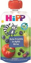 "HiPP" ekologiški "Quetschie Fruit Plus" raudonieji vaisiai, obuolių kriaušė plius geležis - Willi Raccoon (8 x 100 g), nuo 1 metų, 100% vaisių tyrė, be pridėtinio cukraus, veganiška, geriausios ekologiškos kokybės