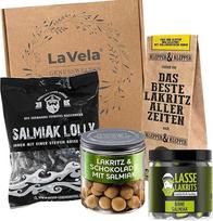 "La Vela Genusswelten" saldymedžių rinkinys "Likerio Raspler" - saldžių ir vaisinių saldymedžių dėžutė (4 rūšys po 715 g) - dovana žinovams - dovanų idėja gerbėjams ir saldumynų mėgėjams