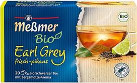 "Meßmer" ekologiška "Earl Grey" (aromatizuota), gaivi, aštri | 20 arbatos maišelių | Vegan | Be glitimo | Be laktozės