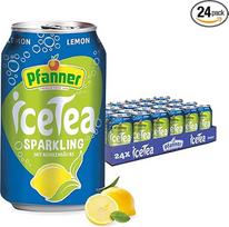 "Pfanner" ledinė arbata su citrina - putojanti skardinė pakuotė - gazuota citrinų skonio ledinė arbata (24 x 0,33 l)