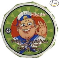 Conservas Graciete Gourmet Cod Paté/Sardine Paste - 3 pakuotės (3 x 85 g)