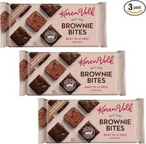 Karen Volf Brownies 3 x 144 g | Sultingi šokoladiniai pyragėliai | Minkšti ir purūs | Paruošti valgyti | Užkandis su savimi | Deserto idėja | Danijos konditerijos gaminiai